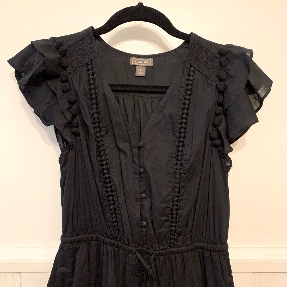 Never Worn Point Sur Layered Flutter Sleeve Maxi … - image 1